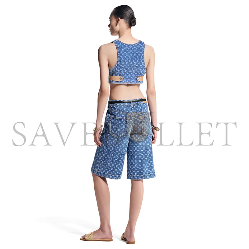LOUIS VUITTON MONOGRAM DENIM CROP TOP 1AHIA5